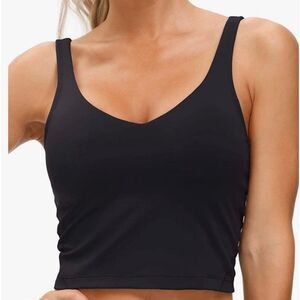 THE GYM PEOPLE Longline Sports Bra Size M Black New With Tags